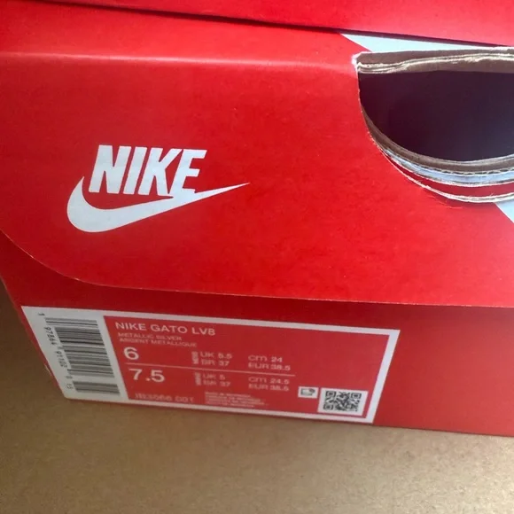 Nike Gato LV8 Metallic Silver Sneakers (New with Box) - Picture 5 of 5